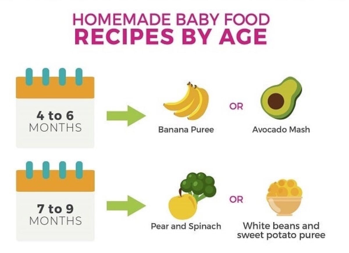 5 Homemade 4 - 6 months baby food recipes! 