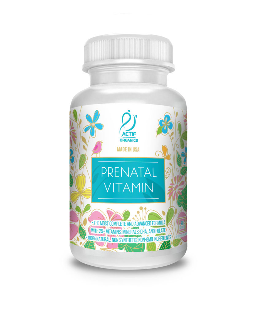 Actif Prenatal Vitamin with 25+ Vitamins and Organic Herbs, NonGMO