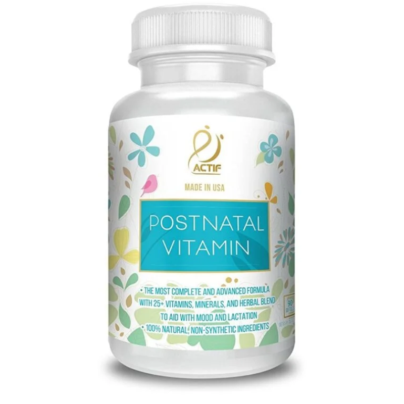 Actif Organic Postnatal Vitamin, Nursing and Lactation Supplement, Non-GMO, Made in USA, 90 count