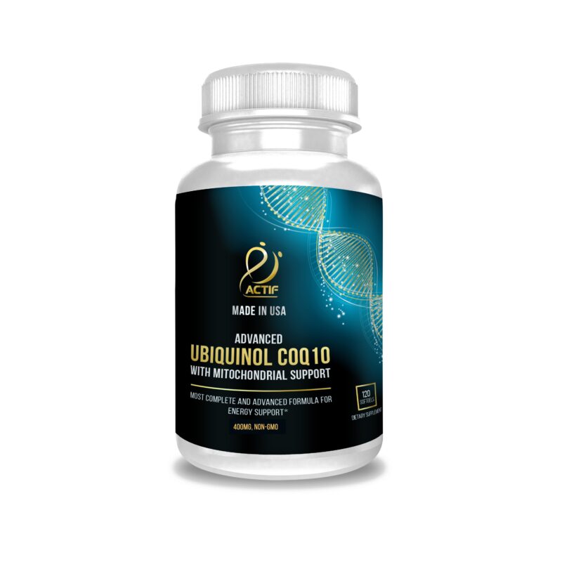 Actif Super Ubiquinol CoQ10 with Enhanced Mitochondrial Support, Non-GMO, Made in USA, 120 count