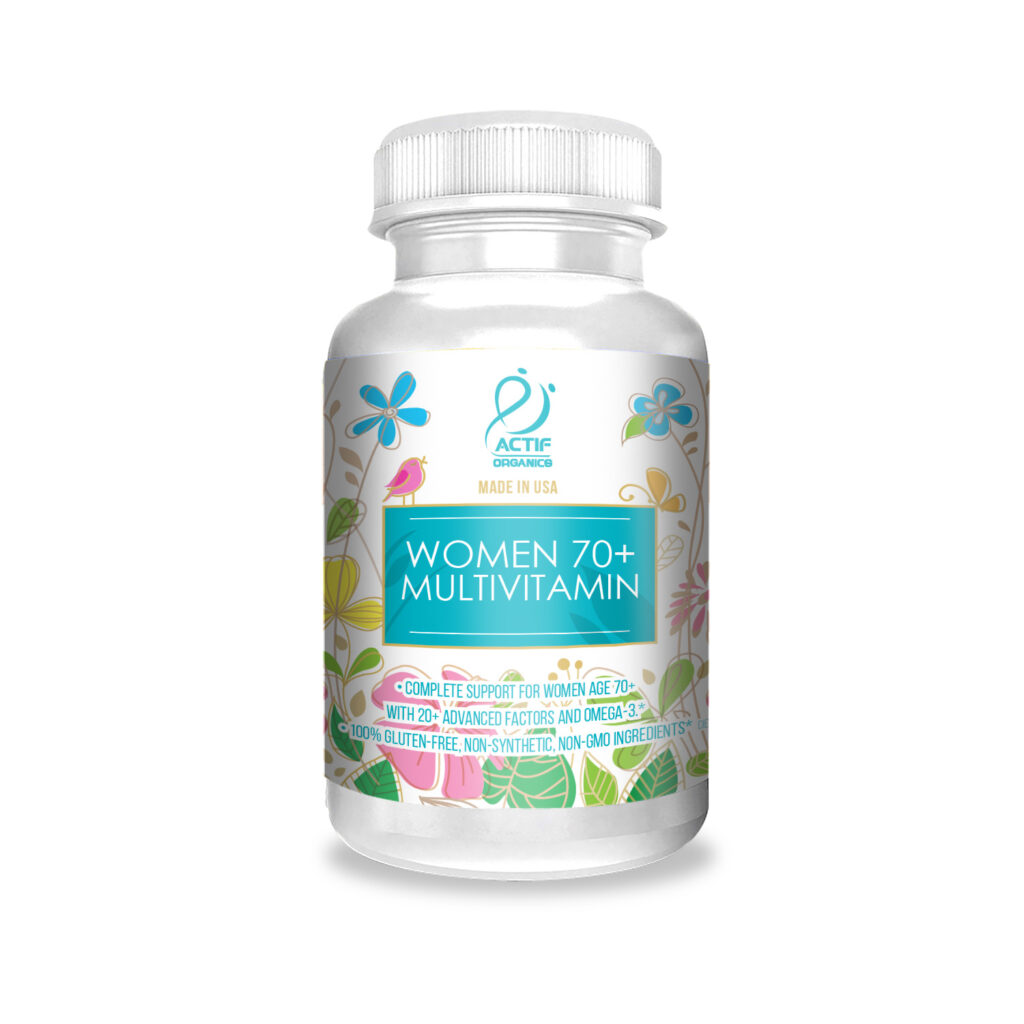ACTIF Organic Multivitamin for Women Age 70+ with 20+ Advanced Factors ...