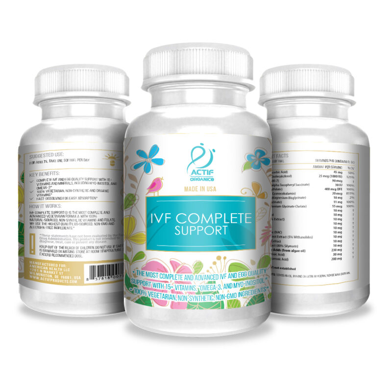 Actif IVF Complete Support with 15+ Advanced Factors for Egg Quality and Ovulation - Non-GMO, Fast-Acting, Made in USA, 90 Count - Image 3