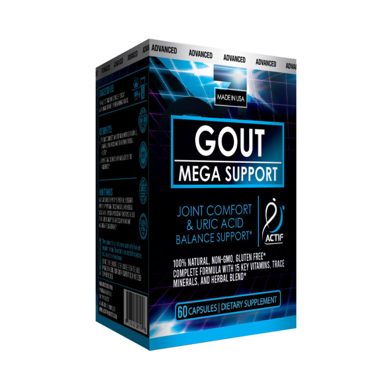 Actif Gout Mega Support with 15 Advanced Factors for Gout and Joint Comfort - Non-GMO, Fast-Acting, Made in USA, 60 Count - Image 2