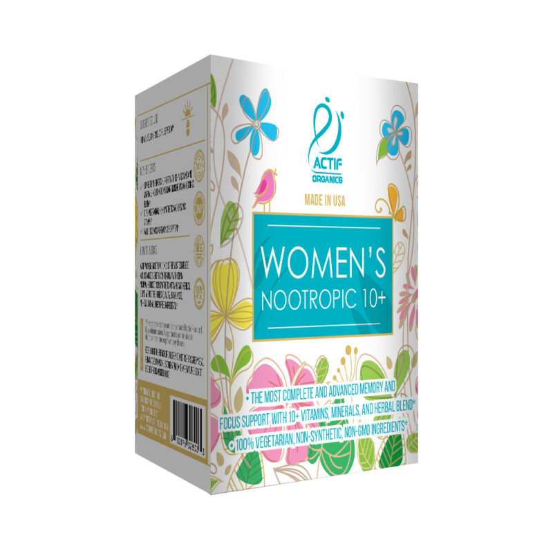 Actif Women’s Nootropic 10+ Mega Support for Focus and Mental Health - Non-GMO, Fast-Acting, Made in USA, 60 Count - Image 2