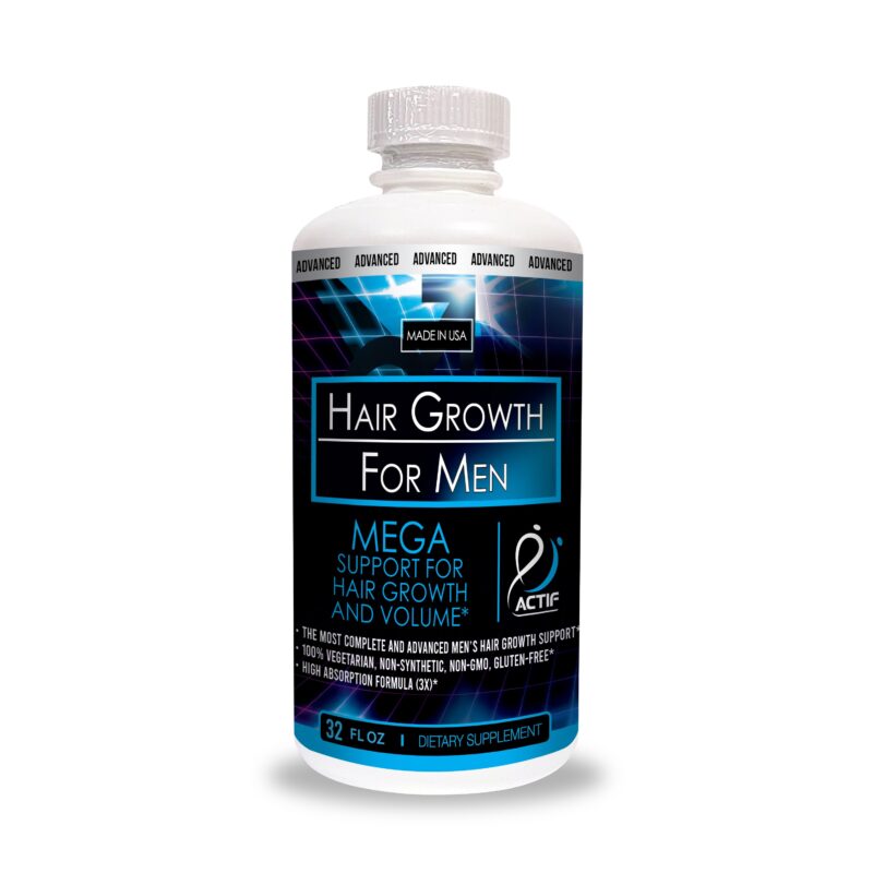 ACTIF Complete HAIR Growth for Men Liquid with 10+ Advanced Factors - Non GMO, Made in USA, 32oz