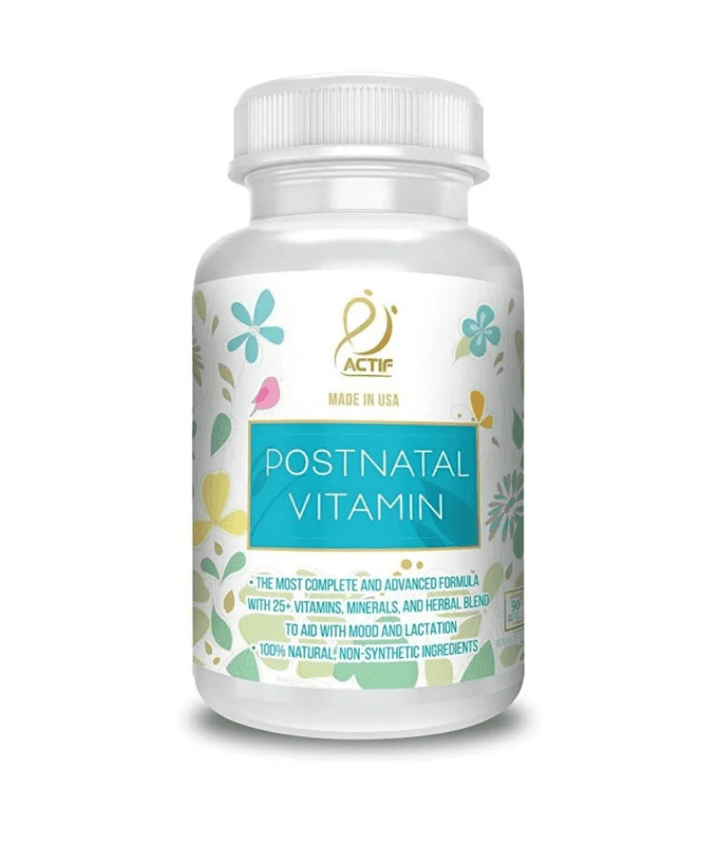 Actif Organic Postnatal Vitamin, Nursing and Lactation Supplement, Non-GMO, Made in USA, 90 count