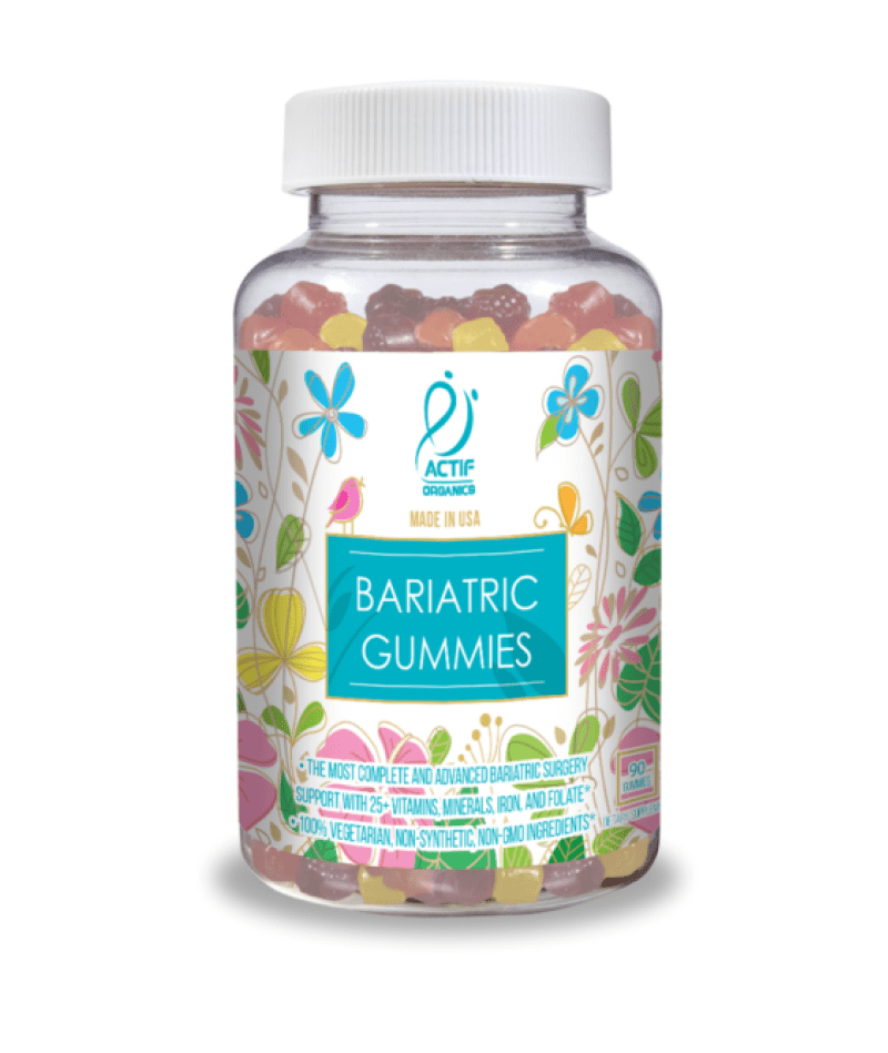ACTIF Organic Bariatric Gummies with 25+ Organic Vitamins and Minerals for Bariatric Surgery, Advanced Formula - Non GMO, 90 Count