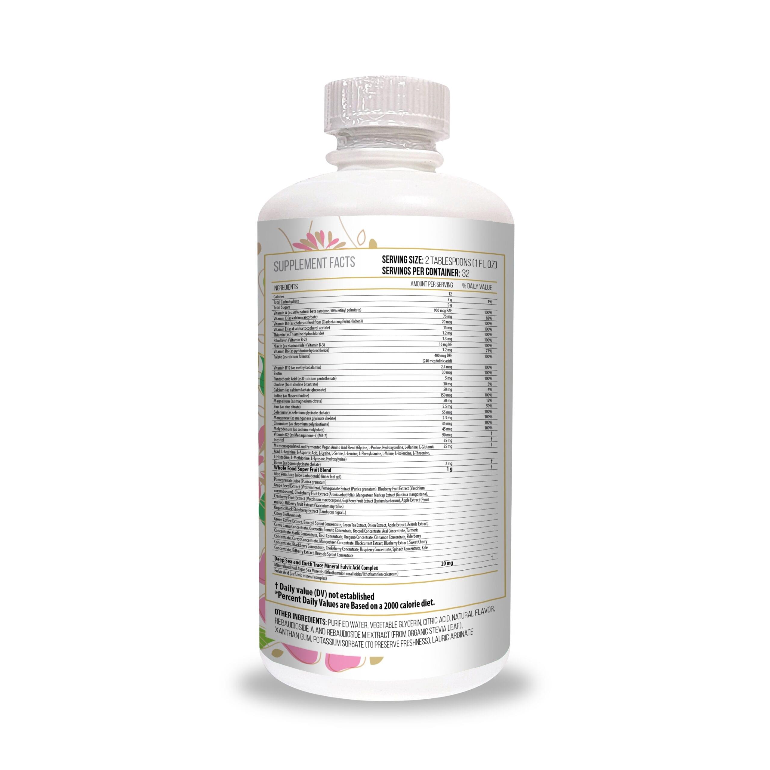 ACTIF Liquid Daily Multivitamin for Teen with 20+ Advanced Factors - Non GMO, Made in USA, 32oz - Image 4