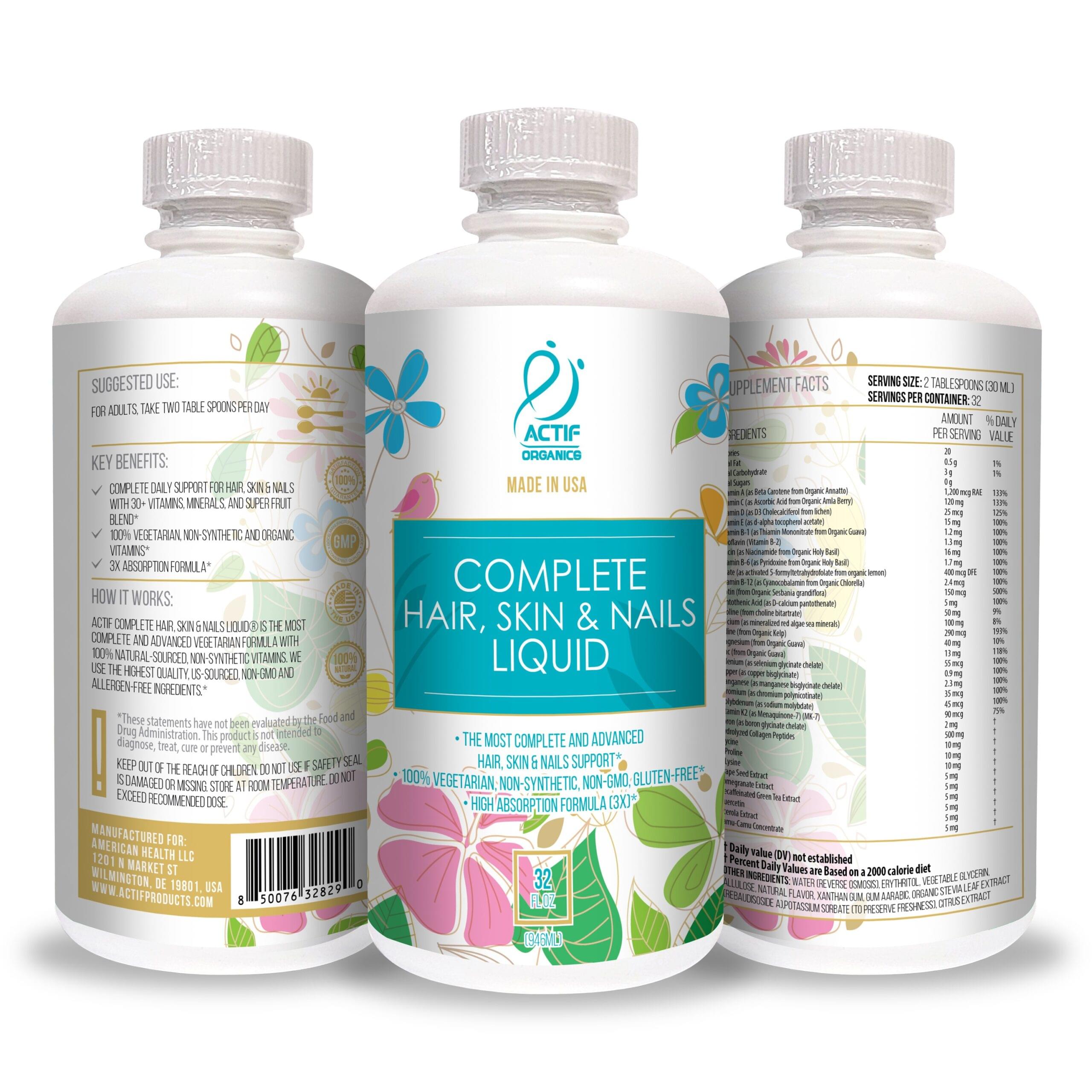 ACTIF Collagen Liquid with Advanced Factors - Non GMO, Made in USA, 32oz - Image 5