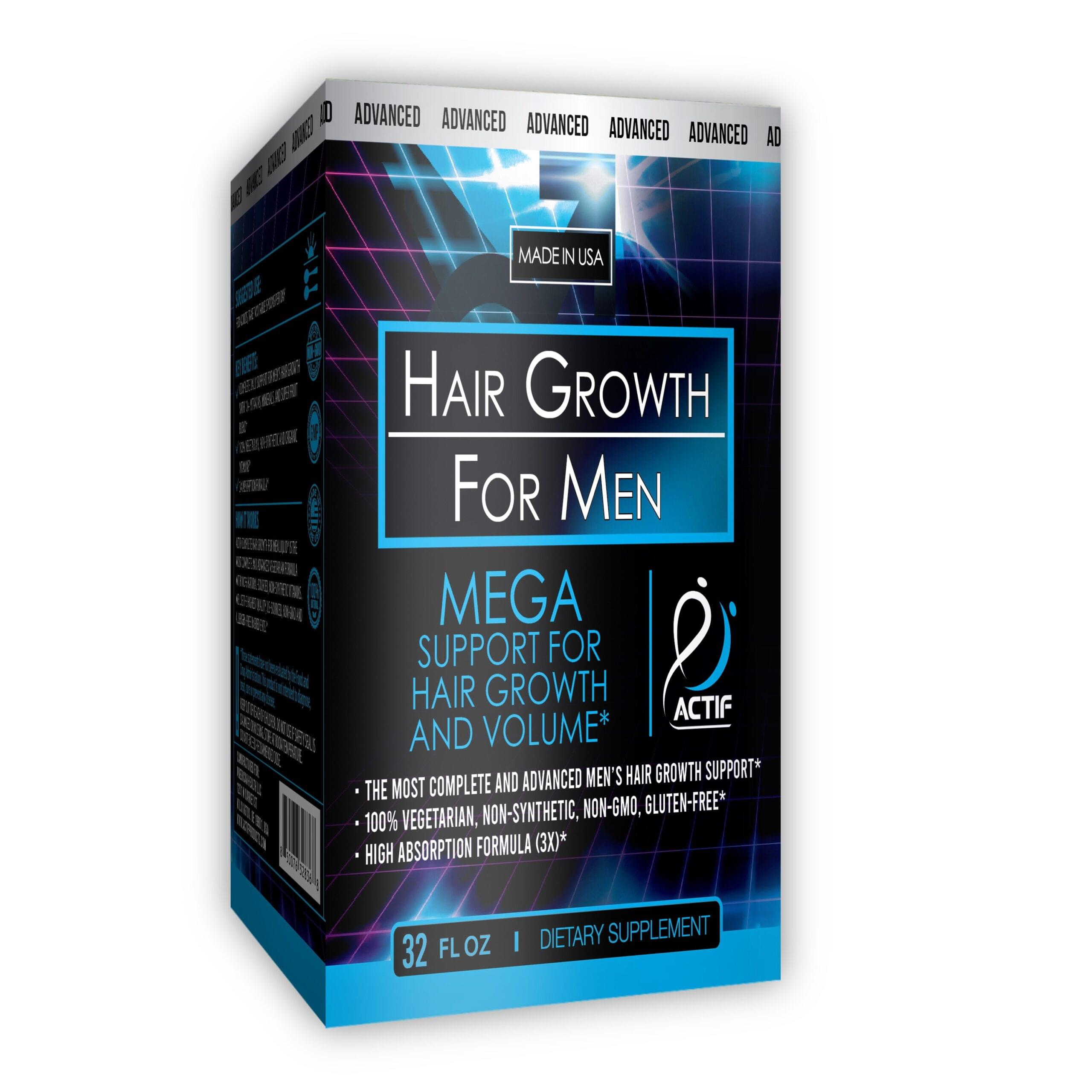 ACTIF Complete HAIR Growth for Men Liquid with 10+ Advanced Factors - Non GMO, Made in USA, 32oz - Image 5